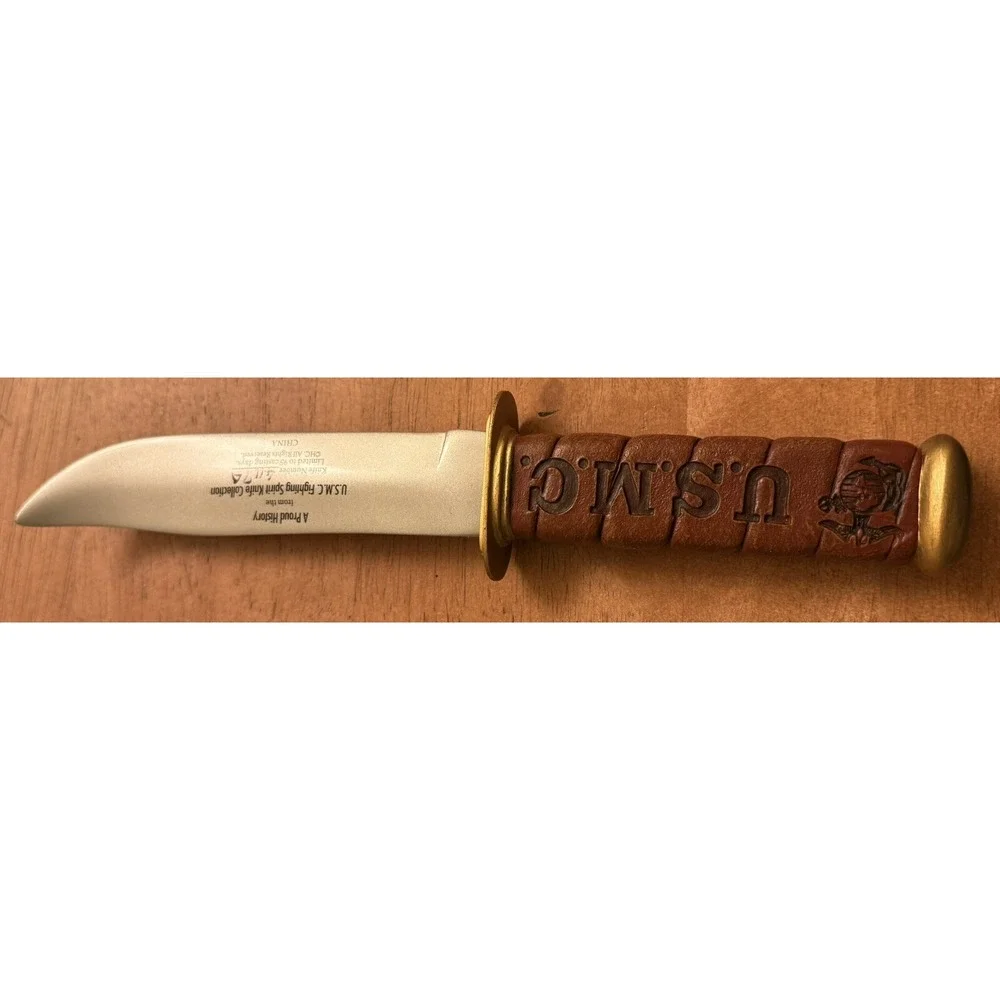 Vintage Hamilton Company U.S.M.C. KA-BAR Knife Leather Grip Limited Edition Rare